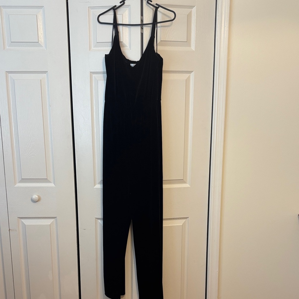 Nine Britton Velvet Black Jumpsuit